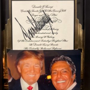 Autographed Donald J. Trump Invite with Gianni Russo Photo